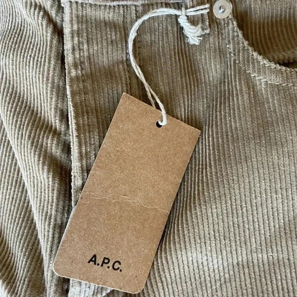 A.P.C petite new standard beige corduroy pants - Picture 3 of 10